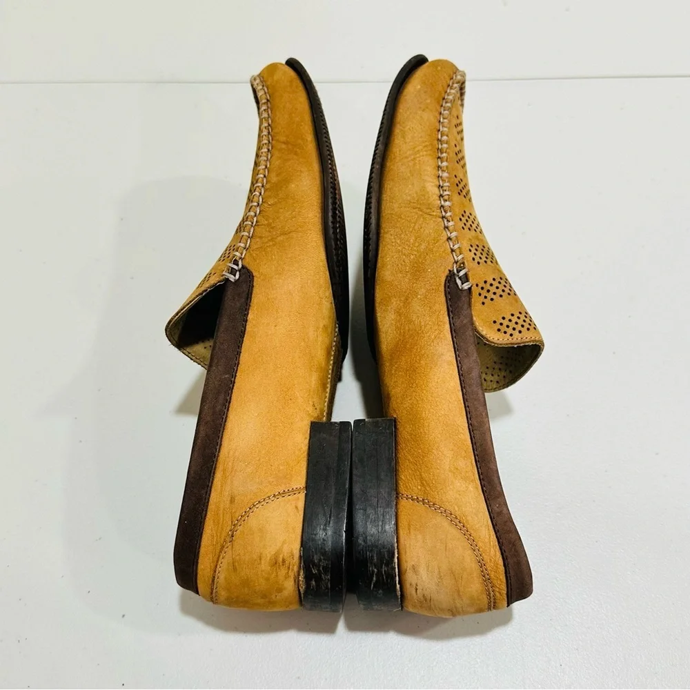 Brass Boot Brown Leather Loafers Dress Shoes‎ Size 9,5 M